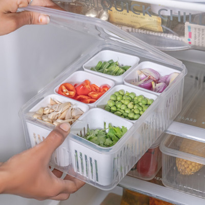 NILHARI Plastic Fridge Container  - 2000 ml(White)