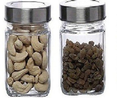 Coozico Glass Grocery Container  - 300 ml(Pack of 2, Clear)