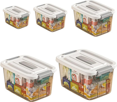 WHISKET Plastic Utility Container  - 45 kg(Pack of 5, Clear)