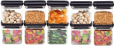 Romp and Role Plastic Grocery Container  - 500 ml(Pack of 12, Multicolor)