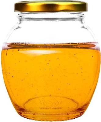 Tap2kaart Glass Pickle Jar  - 400 ml(Gold)