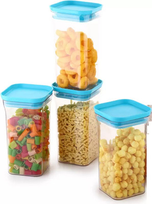 Analog Kitchenware Plastic Grocery Container  - 1100 ml(Pack of 4, Blue)