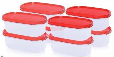 TUPPERWARE Polypropylene Utility Container  - 500 ml(Pack of 8, White, Red)