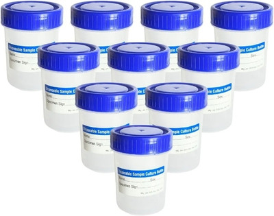 Wexon Plastic Utility Container  - 50 ml(Pack of 10, White, Blue)