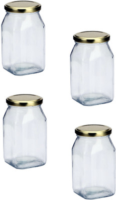1st Time Glass Utility Container  - 200 ml(Pack of 4, Clear)