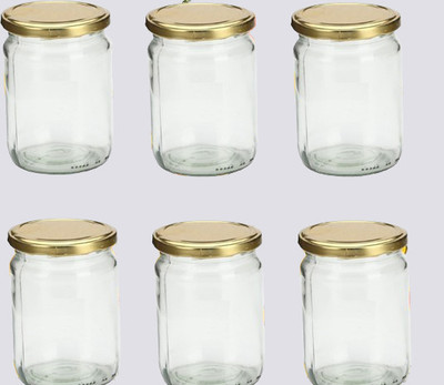 1st Time Glass Utility Container  - 500 ml(Pack of 6, Clear)