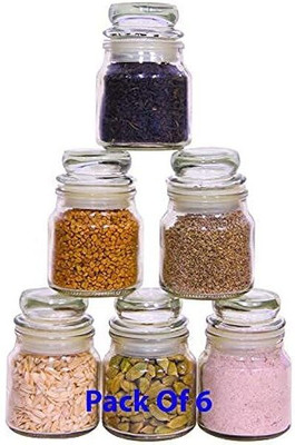 Sby Glass Honey Jar  - 100 ml(Pack of 6, Transparent)
