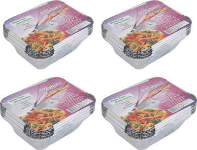 Freshee Aluminium Utility Container  - 250 ml(Pack of 4, Silver)