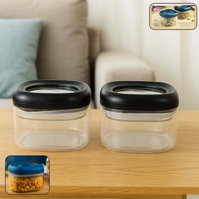 supermom Plastic Grocery Container  - 500 ml(Pack of 2, Black)