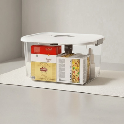 Ginoya Brothers Plastic Utility Container  - 15 kg(Transparent)