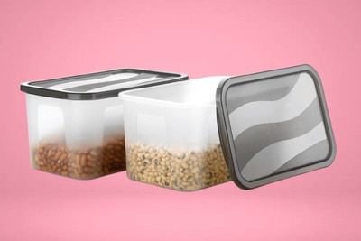 ADMONITION Plastic Bread Container  - 2000 ml(Pack of 2, Brown)