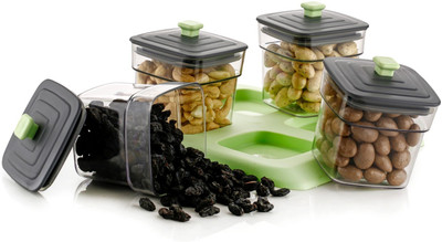 Grecy Plastic Grocery Container  - 400 ml(Green)