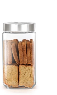 JIGSHTIAL Glass Cookie Jar  - 1000 ml(Clear)