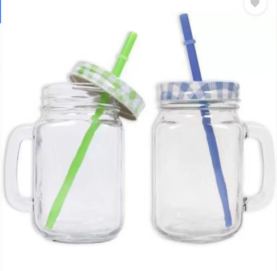 crockware Glass Utility Container  - 300 ml(Pack of 2, Clear)