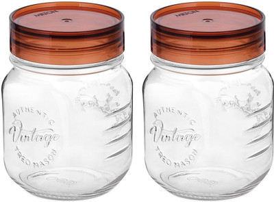 MILTON Glass Utility Container  - 500 ml(Pack of 2, Clear)