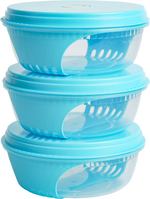 Unica Plastic Utility Container  - 450 ml(Pack of 3, Blue)