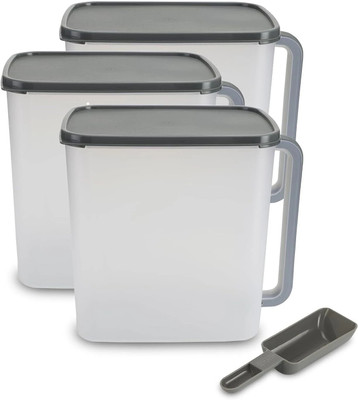 Tenacity Plastic Grocery Container  - 9000 ml(Pack of 3, Transparent)