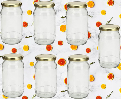 1st Time Glass Utility Container  - 400 ml(Pack of 7, Clear)