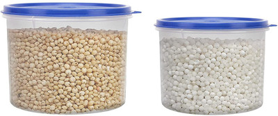 Cutting EDGE Plastic Grocery Container  - 2200 ml, 3500 ml(Pack of 2, Blue)