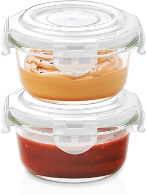 BOROSIL Glass Grocery Container  - 480 ml(Pack of 2, Clear)
