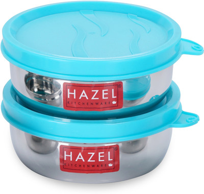 HAZEL Steel Utility Container  - 150 ml(Pack of 2, Silver)