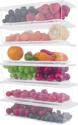 fridgecontainer Plastic Egg Container  - 1.5 L(Pack of 6, Clear)