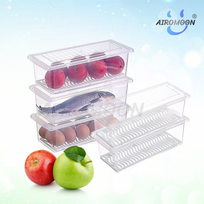 AIROMOON Plastic Fridge Container  - 1500 ml(Pack of 5, White)