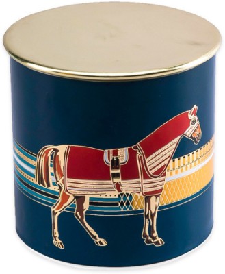 IZZHAAR Brass Cookie Jar  - 250 ml(Blue)