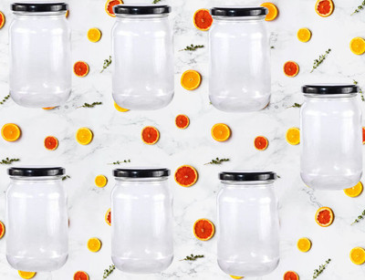 1st Time Glass Utility Container  - 1000 ml(Pack of 7, Clear)