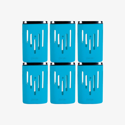 GLASAFE Glass Utility Container  - 1200 ml(Pack of 8, Blue)