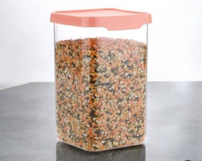 Home trust Plastic Grocery Container  - 1100 ml(Pack of 2, Transparent)