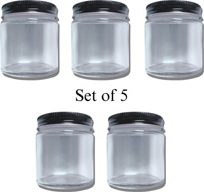 Prachi collection Glass, Aluminium Utility Container  - 100 ml(Pack of 5, Clear)