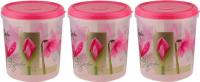 Randal Plastic Utility Container  - 5000 ml(Pack of 3, Pink)