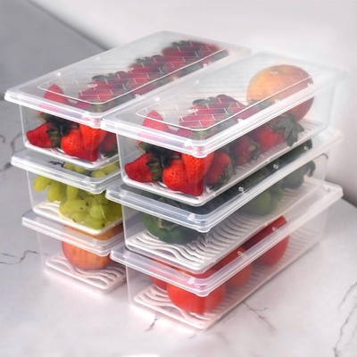 Romp and Role Plastic Fridge Container  - 1500 ml(Pack of 6, Clear)