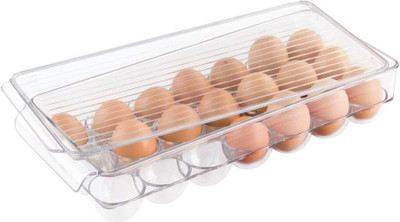 JIGSHTIAL Plastic Egg Container  - 1.5 dozen(Clear)