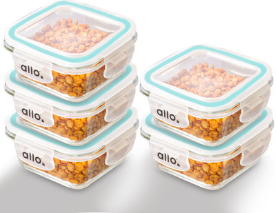 Allo Glass Fridge Container  - 320 ml(Pack of 5, Clear)