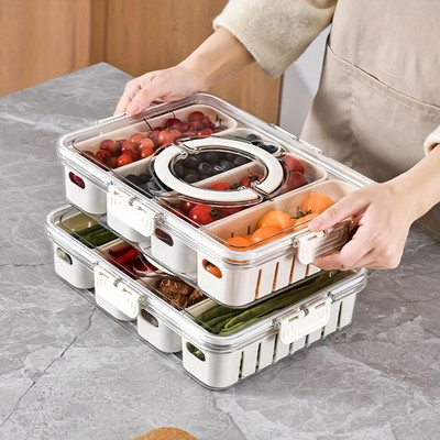 Gunshika Plastic Fridge Container  - 3300 ml(Transparent)