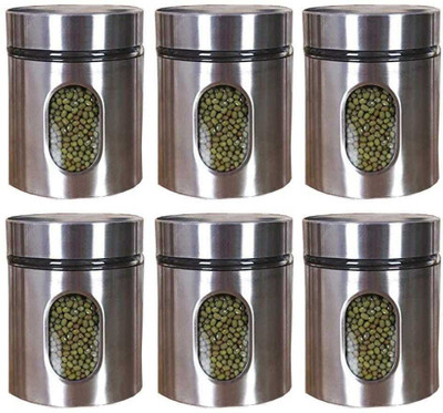 NAVPATH Steel Utility Container  - 350 ml(Pack of 6, Multicolor)