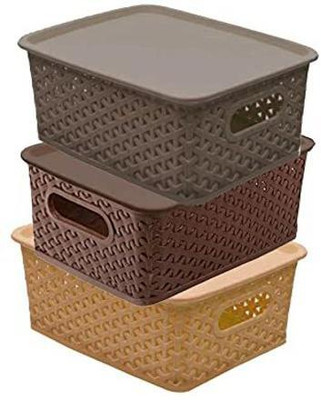 Mr product Plastic Utility Container  - 3000 ml(Pack of 3, Multicolor)