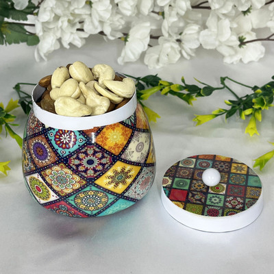 Diwam handicrafts Iron Tea Coffee & Sugar Container  - 950 g(Multicolor)