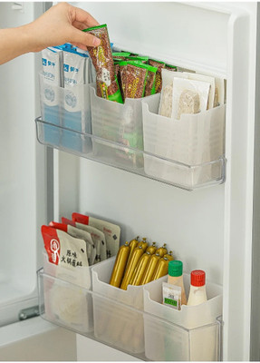 2Mech Plastic Fridge Container  - 1000 ml(Pack of 6, White)