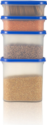 Cutting EDGE Plastic Utility Container  - 1800 ml, 1200 ml, 525 ml(Pack of 4, Blue)