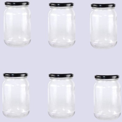 AFAST Glass Grocery Container  - 500 ml(Pack of 6, Clear)