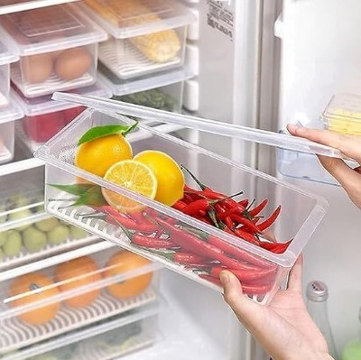 ADYTRIX Polypropylene Fridge Container  - 1500 ml(Pack of 6, Clear)