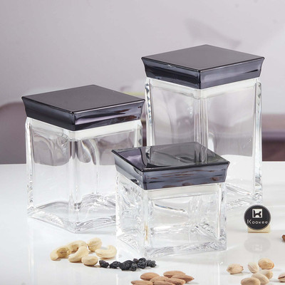 Kookee Plastic Grocery Container  - 500 ml(Pack of 3, Transparent)