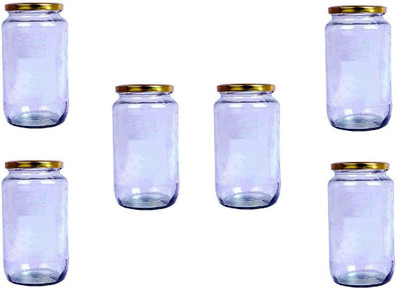 AFAST Glass Utility Container  - 1000 ml(Pack of 6, Clear)