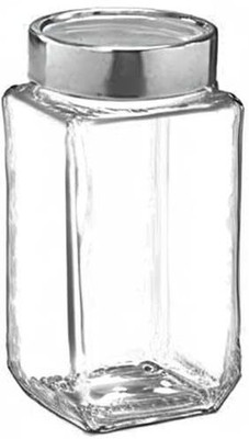 Jc trading Glass Cookie Jar  - 1000 ml(Multicolor)