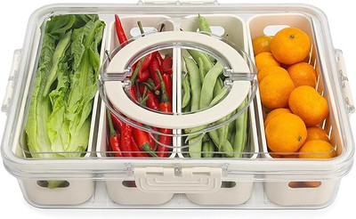 JUICIQ Plastic Fridge Container  - 2000 ml(White)