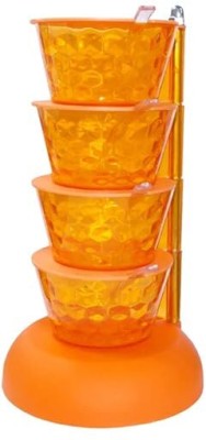 SeemyKart Plastic Pickle Jar  - 600 ml(Orange)