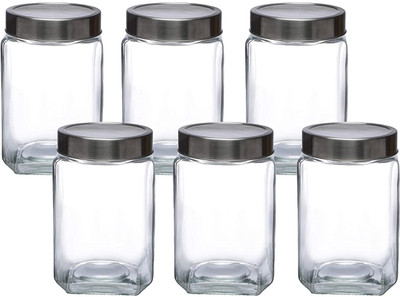 Cutting EDGE Glass Utility Container  - 1600 ml(Pack of 6, Clear)